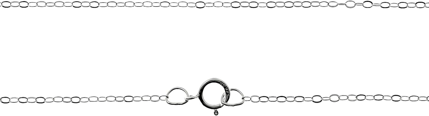 AJ's Collection Sterling Silver Chain Necklace In Silver, 14K Gold Plate or Rose Gold Plated