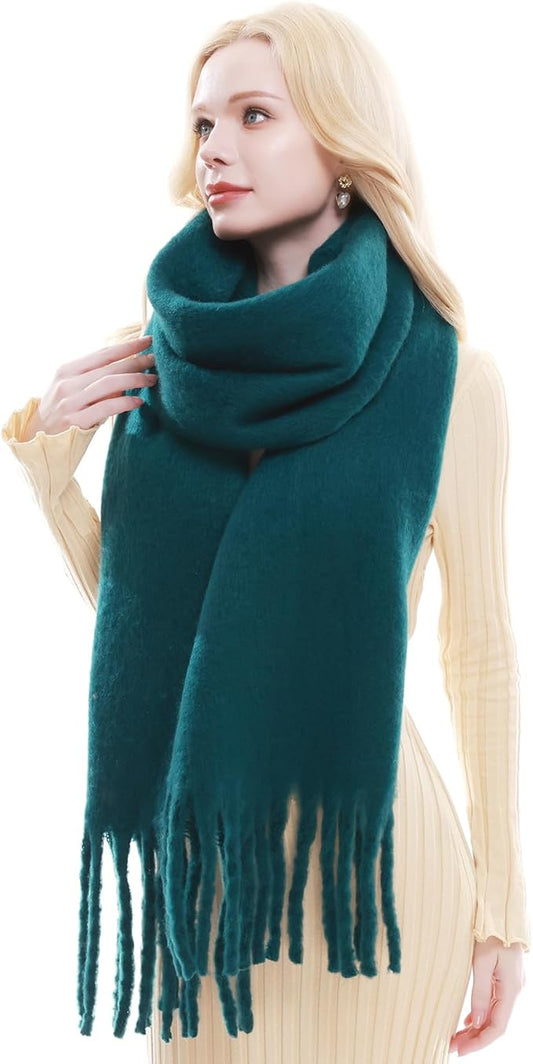 RIIQIICHY Chunky Scarf for Women Winter Warm Thick Scarves Oversized Blanket Scarf