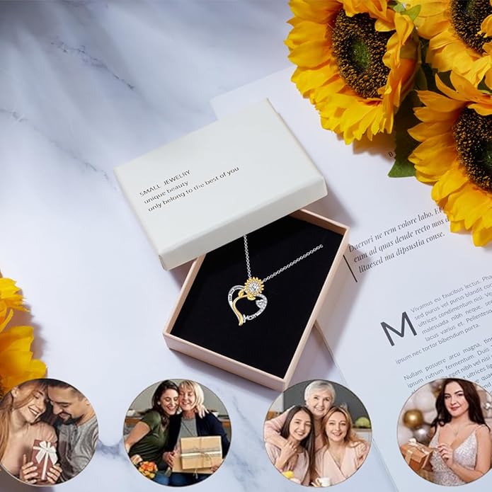 S925 Heart Necklace for Mom Wife Women S925 Sterling Silver Pendant Necklace Jewelry Gift for Mother's Day Birthday Christmas Wedding Thanksgiving Day Gift