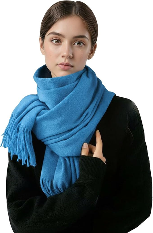 FLEESOFT Winter Wool Scarf Shawl -Thick Oversized Pashmina Shawl Wrap,Soft Warm Winter Scarves,Travel Blanket Scarf for Women