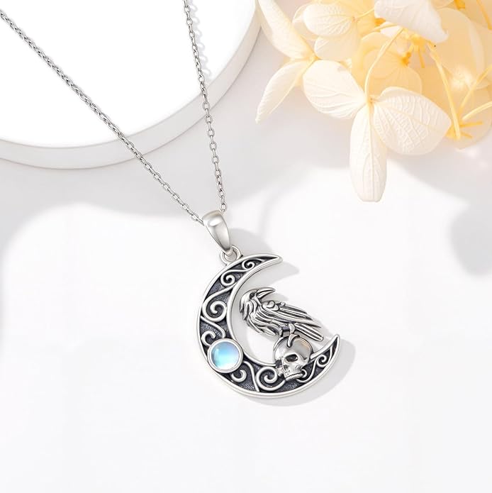 KoyeKei Sterling Silver Halloween Necklace Gothic Jewelry Gifts for Women Men