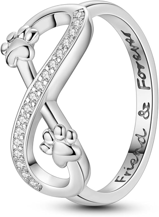 NARMO 925 Sterling Silver Rings for Women Evil Eyes Rings Entwined Line Cubic Zirconia Rings Simple Stackable Finger Rings Engagement Ring Personality Rings Size 6-9