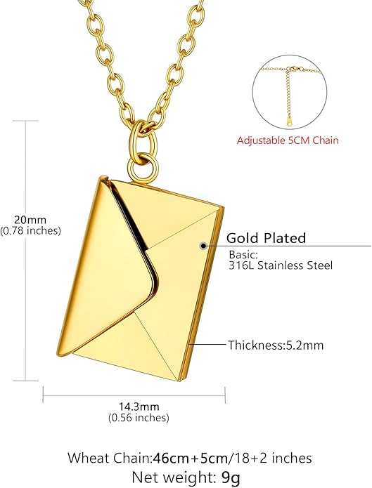 Supcare Locket Necklace That Holds Pictures-Engraved Photo Pendant Custom Jewellery Gifts for Men Women (with Jewellery Gift Box)