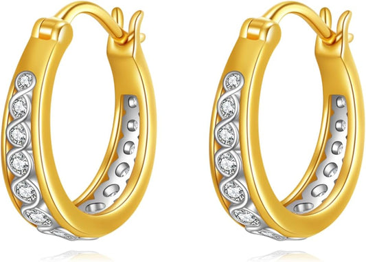 Sterling Silver Hoop Earrings Small Hoop Sun/Leaf/Triangle Huggie Earrings for Women Hypoallergenic