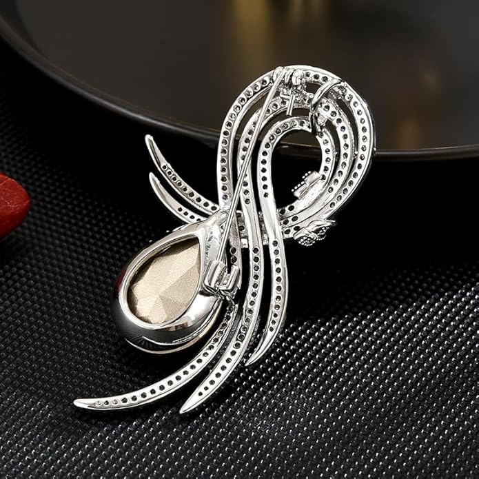 Rhinestone Brooch for Women Rhinestone Brooches Pins Crystal Lapel Pin Jewelry Christmas Valentine's Day Gift for Wife Girlfriend