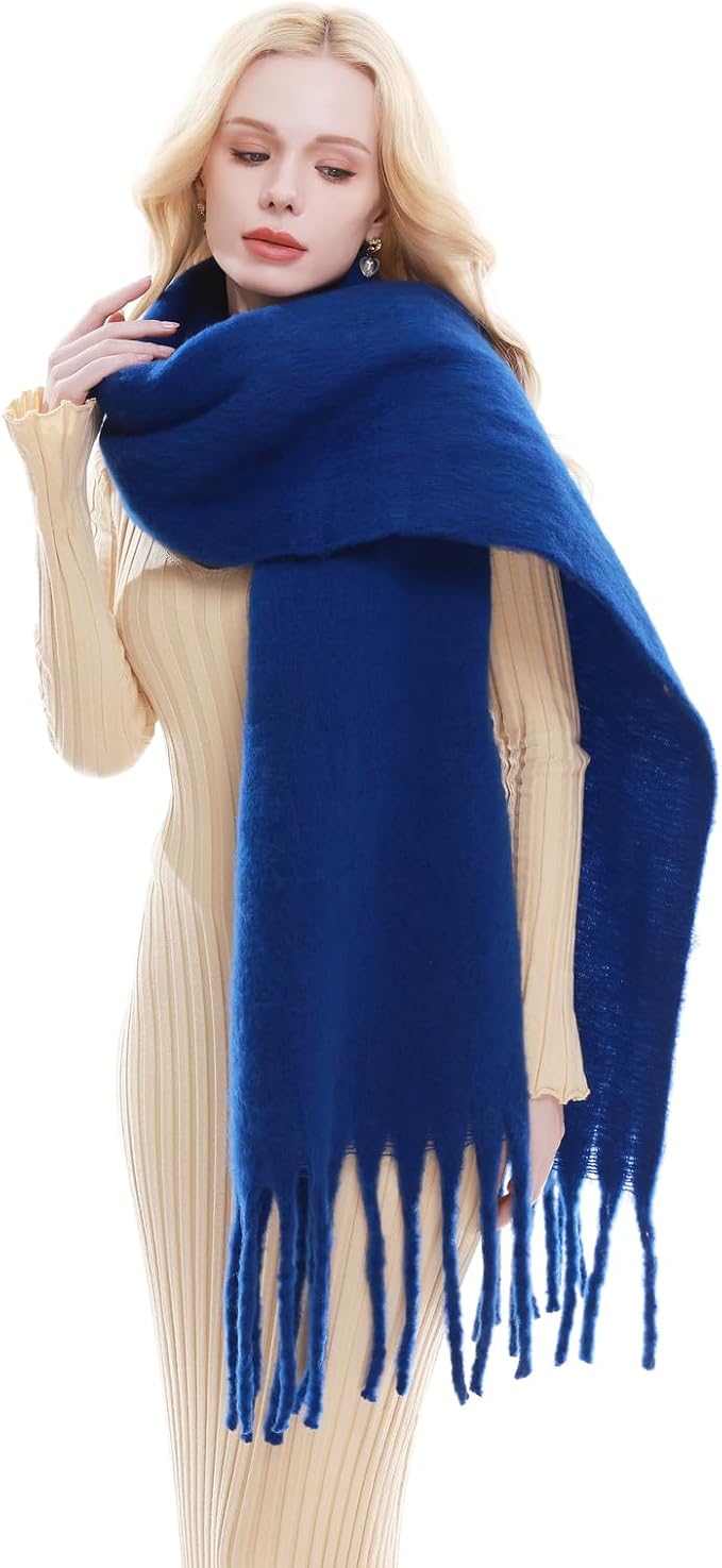RIIQIICHY Chunky Scarf for Women Winter Warm Thick Scarves Oversized Blanket Scarf