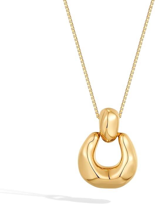 Pendant Necklace for Women Statement Gold Silver Necklace Trendy Jewelry for Women