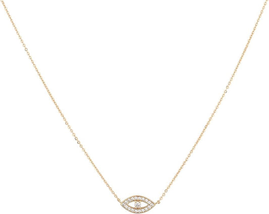 BENEIGE Gold Necklace for Women 14K Gold Plated Evil Eye Necklace Trendy Gold Pendant Necklace Jewelry For Women