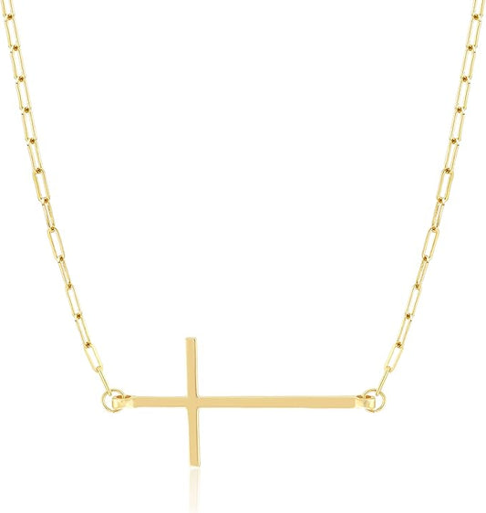 Jewelry Atelier Gold Filled Pendant Necklace Collection - 14K Yellow Gold Filled Pendant Necklace with Solid Clip Chain for Women (Different Sizes and Styles with Extension/Adjustable Chain)