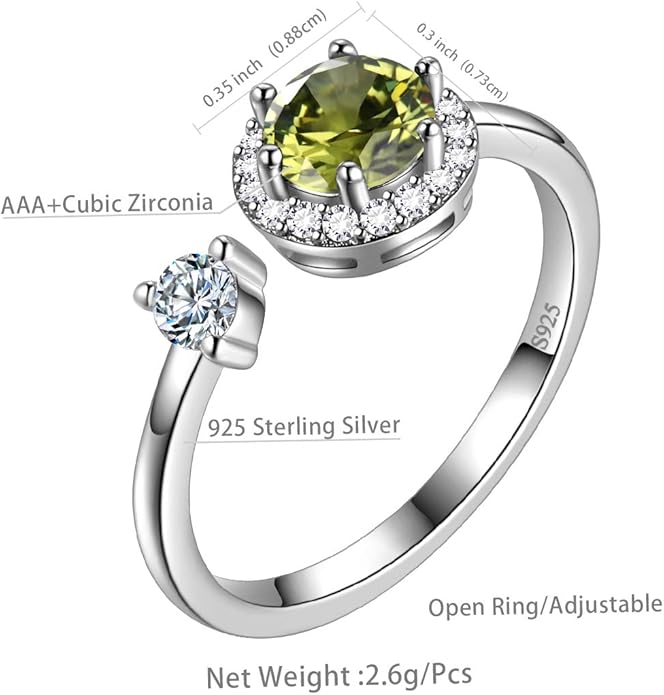 Aurora Tears 925 Sterling Silver 12 Birthstones Necklace/Earring/Ring/Bracelet Women Birthstone Pendant Crystal Fashion Birthday Jewelry Christmas Gift for Girls Women