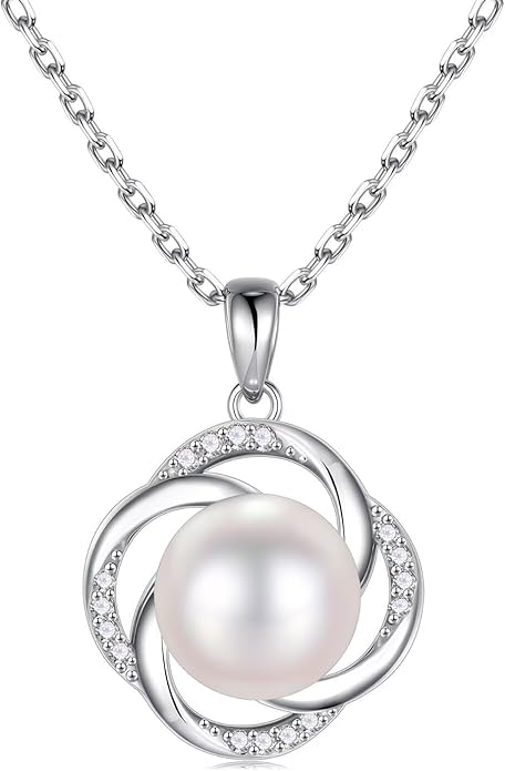 Iefil Anniversary Women Gifts - 10-11mm Tahitian Black Pearl & Fresh Water Pearl Necklace, Anniversary Birthday Gifts for Wife Girlfriend | Pearl Necklaces Gift for Her