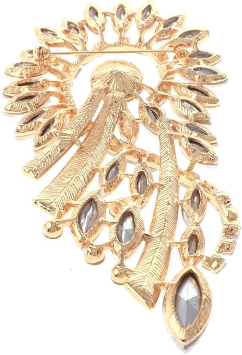 Extra Large Crystal Flower Brooch