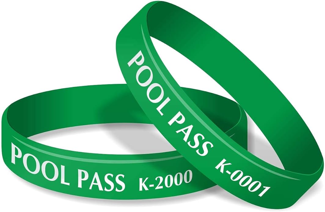 SmartSign Kids Pool Pass Silicone Wristbands