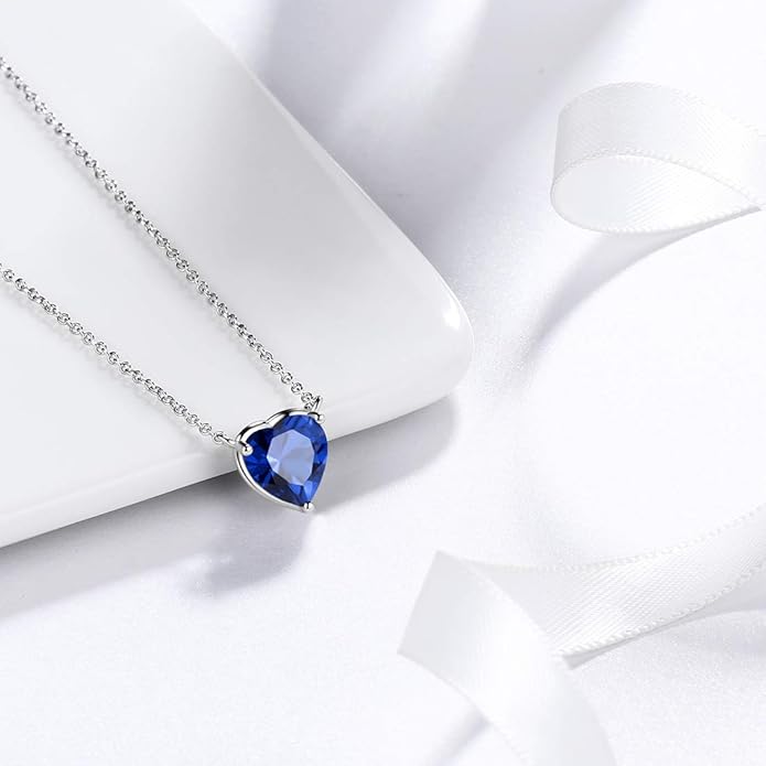 Aurora Tears 925 Sterling Silver 12 Birthstone Hearts Jewelry Women Crystal Wedding/Engagement/Bridal Heart Necklace/Earring/Ring/Bracelet Sets Jewellery
