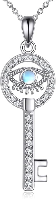 VONALA Silver Evil Eye Necklace for Women Hamsa Fatima Necklace Hamsa Hand Jewelry Gifts for Men