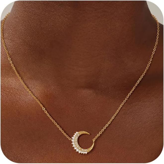 CHESKY Layered Necklaces for Women Trendy, Dainty 14k Gold Plated Pendant Necklace Layering Necklace for Women Non Tarnish Hypoallergenic Sun Gold Necklace Stack Gold Jewelry for Women Gifts