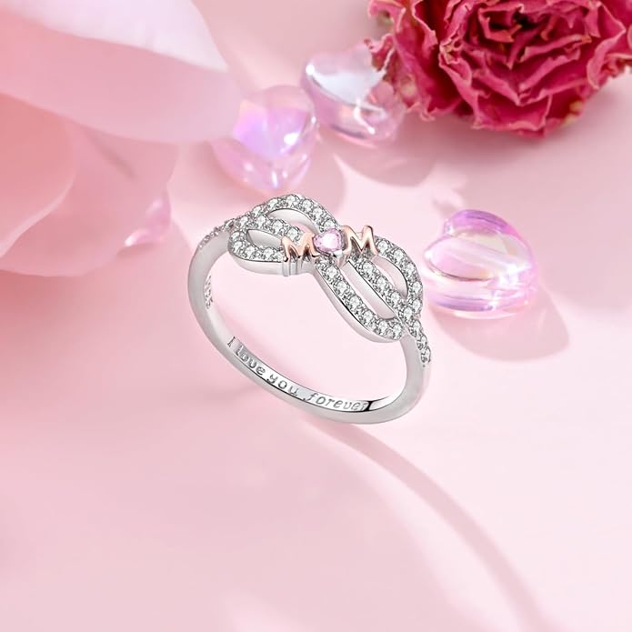 NARMO 925 Sterling Silver Rings for Women Evil Eyes Rings Entwined Line Cubic Zirconia Rings Simple Stackable Finger Rings Engagement Ring Personality Rings Size 6-9