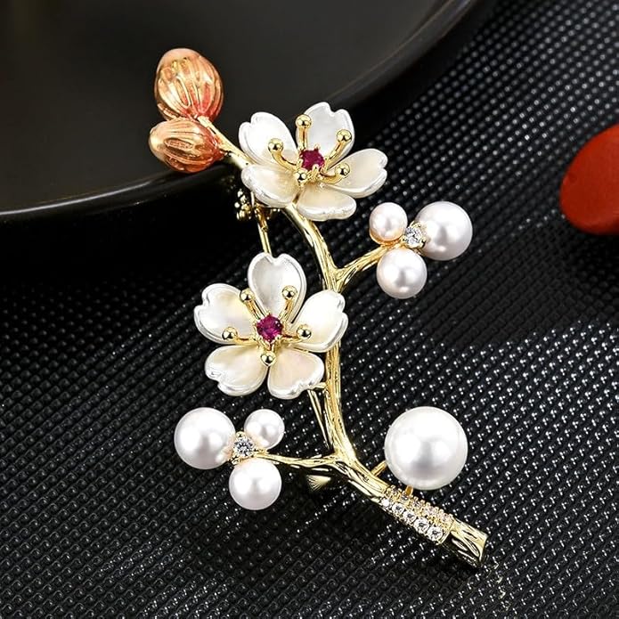 UNVAK Rhinestone Flower Brooch - Crystal Flower Pin for Women - Valentine's Day & Mother's Day Gift
