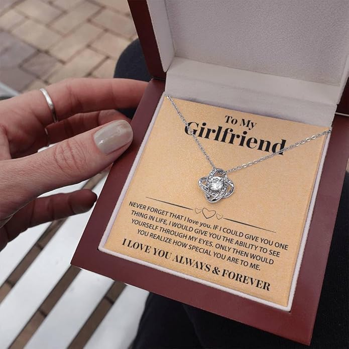 To My Beautiful Soulmate Necklace Romantic Gift for Girlfriend Wife With Message Card & Gift Box, Perfect for Anniversary Birthday Christmas or Valentine’s Day