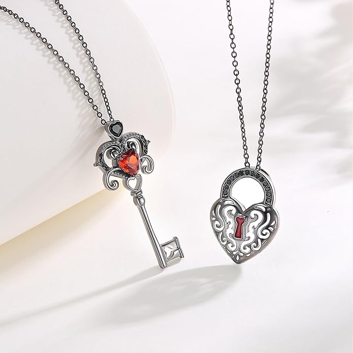 OHAYOO Dragon Phoenix Matching Necklace for Couples 925 Sterling Silver Yin Yang Pendant Necklaces for Couples Jewelry for Him and Her