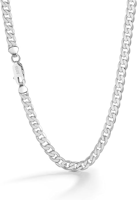 Dankadi Men 925 Sterling Silver Necklace 3-4-5MM Italy Diamond Cut Cuban Link Chain 16 "17" 18 "19" 20 "22" 24 "26" 28 "30" Fine Jewelry Gifts For Women