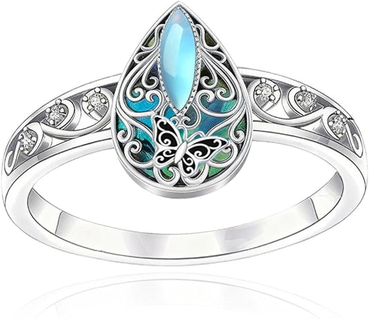 ONEFINITY Dragonfly Filigree Ring Sterling Silver Rings Gifts for Women Jewelry