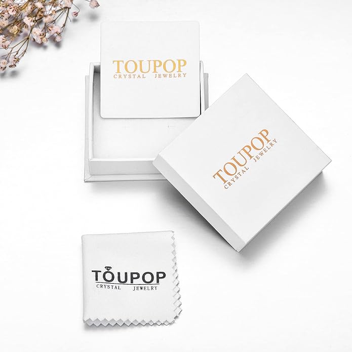 TOUPOP Birthstone Earrings for Women 925 Sterling Silver Moon and Star Dangle Earrings with Blue Crystal BirthdayJewelry Christmas Gifts for Women