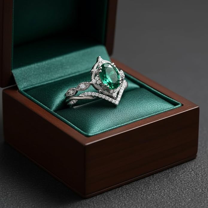 Oval Cut Vintage Gemstone Engagement Rings set for Women S925 Sterling Silver/10K/14K/18K Gold Birthstone Promise Anniversary Bridal Set Ring for her
