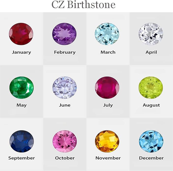 10K 14K 18K Solid Gold Personalized Name Birthstone Necklace for Couple, Real Gold Customized 2 Birthstone Heart Necklace Custom Any Name Valentine's Day Gifts for Her