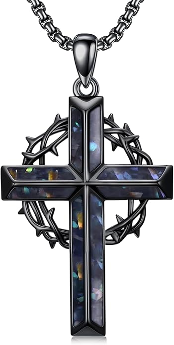 Cross Necklace for Men 925 Sterling Silver Celtic Cross Pendant Christian Jewelry Religious Christmas Gifts for Women