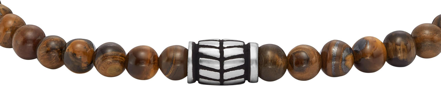 Fossil Men's Stainless Steel and Genuine Leather and/or Beaded Bracelet for Men