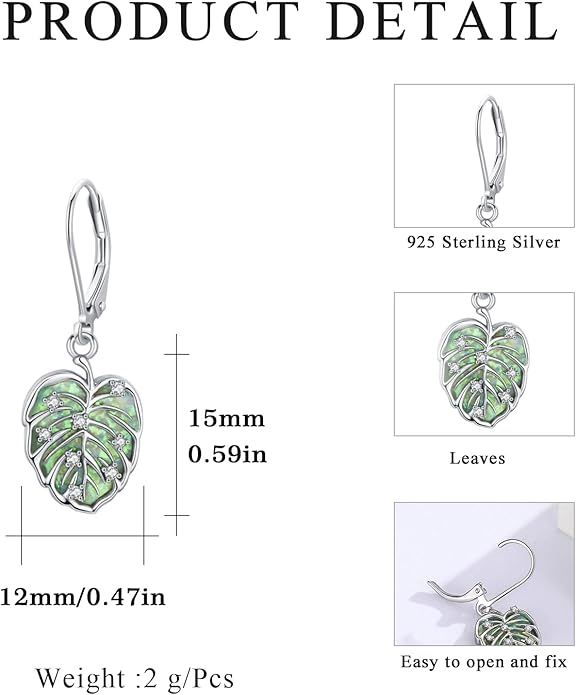 925 Sterling Silver Animals and Plants Dangle Drop Earrings for Women Hypoallergenic Gift for Women Mom Wife Her, Mother’s Day, Birthday, Anniversary