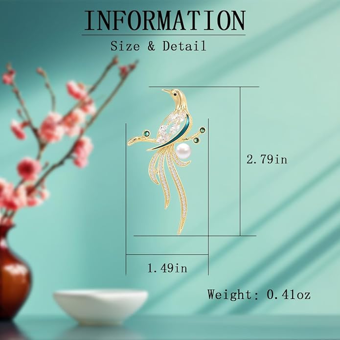 Animal Brooch for Women Girls 18k Gold Plated Animal Brooch Pin Rhinestone Animal Brooch Lapel Pin Jewelry Thanksgiving Day Birthday Wedding Gifts for Mom Wife