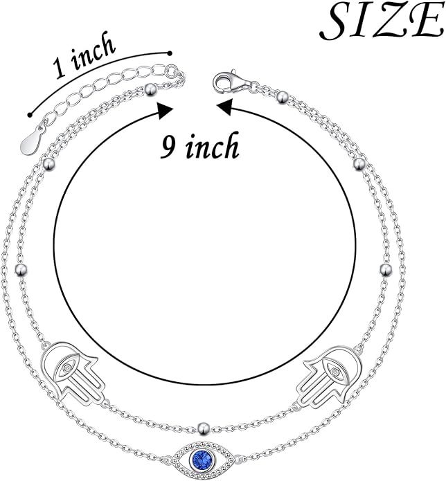 Anklets for Women 925 Sterling Silver Charm Layered Simulated Opal/Moonstone/Daisy/Infinity Summer Beach Ankle Bracelet Foot Chain Jewelry Birthday Valentine's Day Mother's Day Gift