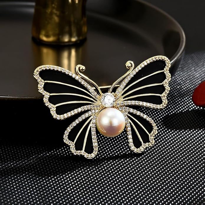 UNVAK Animal Brooches for Women Pearl Rhinestones Animal Brooch Pin Cute Animal Jewelry Gift for Wife Mom Girlfriends