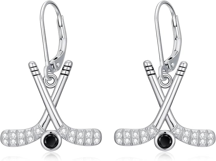 JUSTKIDSTOY 925 Sterling Silver Ball Earrings Sports Leverback Dangle Drop Earrings Jewelry Gifts for Women Girls