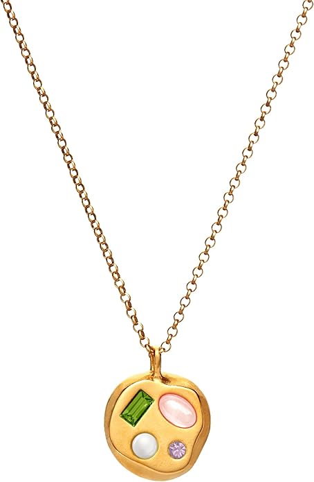 Birthdate 14k Gold Necklace for Women - 16-20in Adjustable 14 Karat Gold Chain with Lobster Clasp - Cadenas de Oro 14k Puro Para Mujer, Ladies Jewelry Birthstone