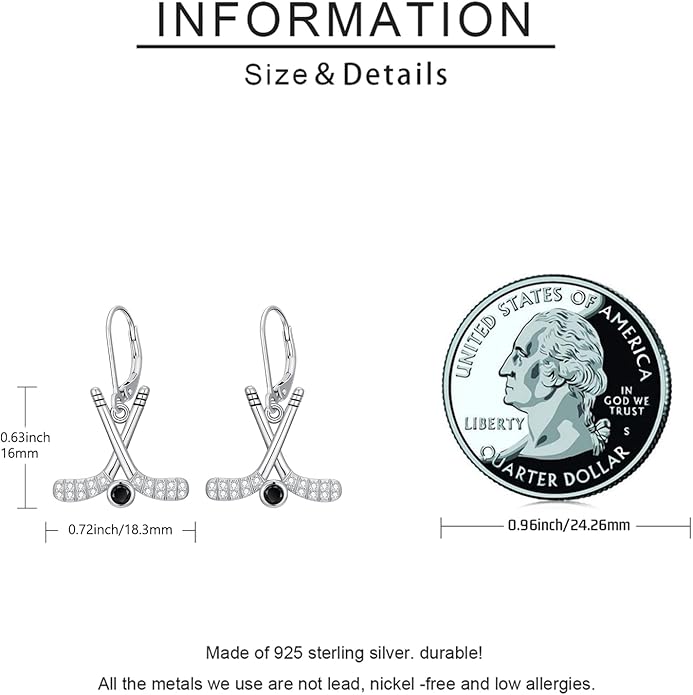 JUSTKIDSTOY 925 Sterling Silver Ball Earrings Sports Leverback Dangle Drop Earrings Jewelry Gifts for Women Girls