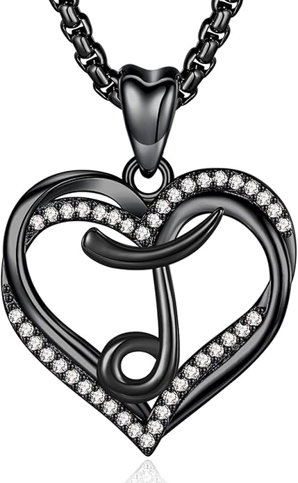 INFUSEU Unique Initial Necklaces for Women Girls Small Heart Letter Jewelry, Meaningful Personalized Gifts