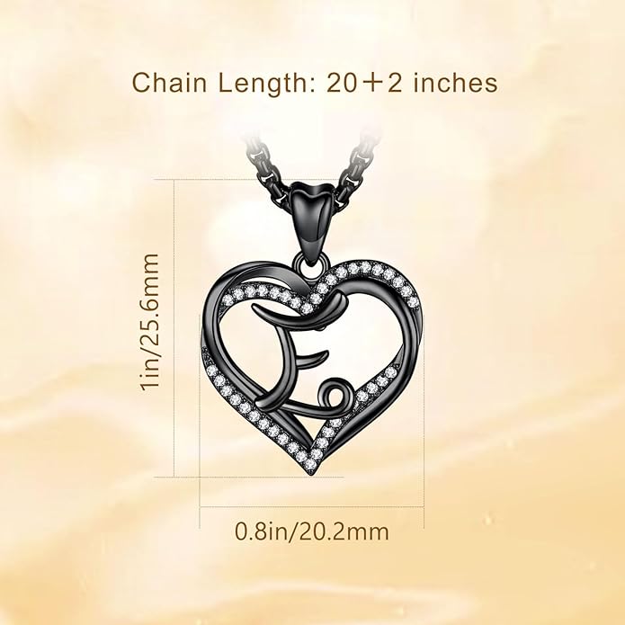 INFUSEU Unique Initial Necklaces for Women Girls Small Heart Letter Jewelry, Meaningful Personalized Gifts