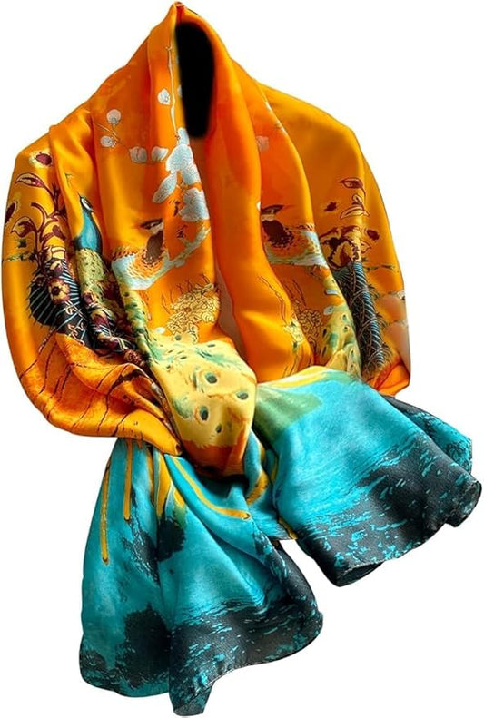Hioyiwse Shawl Scarf For Women Lightweight Scarves Floral Pattern Formal Evening Dressesformal Shawl Summer Wraps