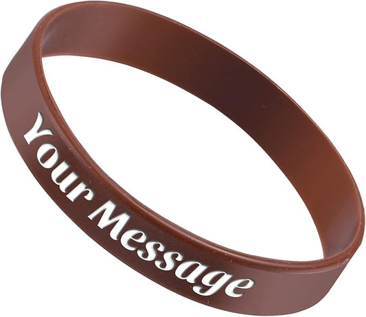 50Pcs Custom Silicone Wristbands Personalized Debossed Rubber Bracelets for Motivation, Party favors, Events, Birthdays, Awareness