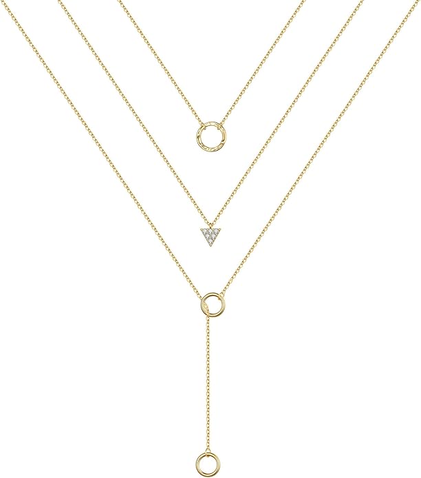 Turandoss Gold Layered Necklaces for Women - 14K Gold Plated Handmade Multilayer Bar Pearls Coin Disc Moon Butterfly Medallion Adjustable Dainty Layered Choker Necklaces for Women Jewelry