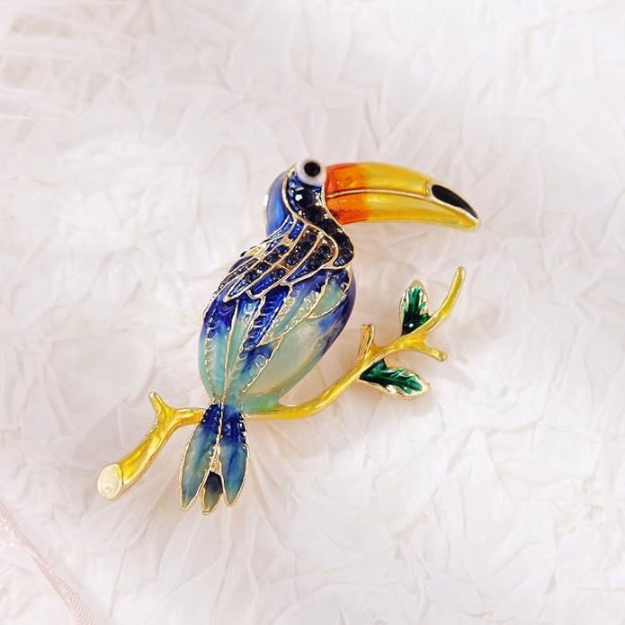 Soumimi Bird Theme Brooch Pin Cute Bird Animal Brooches Accessories Christmas Birthday Gift for Women