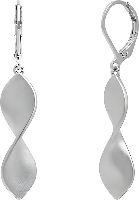 Twisted Dangle Earrings for Women Hypoallergenic Handmade Earrings Spiral Leverback Drop Dangle Earrings Trendy for Women Jewelry Gifts Silver/14k Gold Plated.