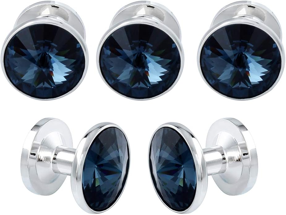 HAWSON Cufflinks for Men with 4/6 pcs Shirt Studs Set, Gift Box Packed, Mens Jewelry or Accessories for Wedding, Party, Anniversary, Birthday
