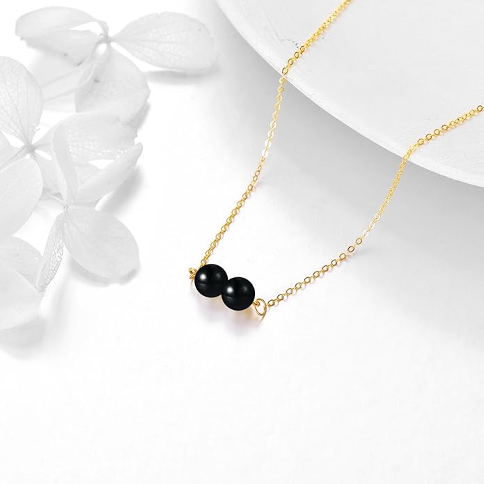 KECHO 14K Real Gold Freshwater Cultured Pearl Pendant Necklace 14K Solid Gold Jewelry Anniversary Birthday Gifts for Women