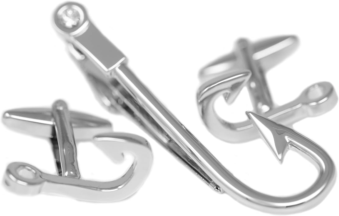 MENDEPOT Cufflinks And Tie Clip Set Men Wedding Accessory Gift Father's Day Birthday Cuff Links Tie Bar