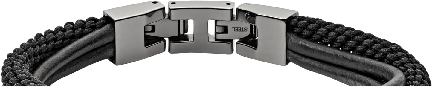 Fossil Men's Plated Stainless Steel Engravable Personalized Gift ID, Chain or Cuff Bracelet for Men