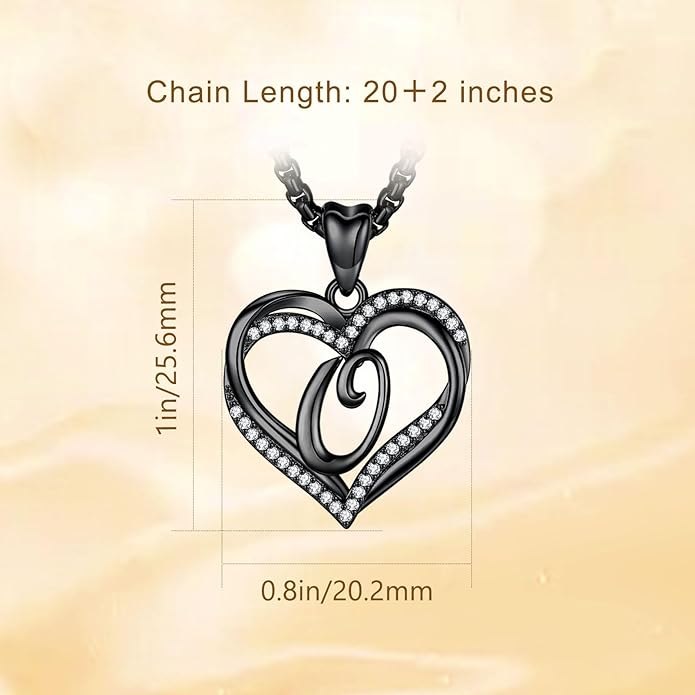 INFUSEU Unique Initial Necklaces for Women Girls Small Heart Letter Jewelry, Meaningful Personalized Gifts